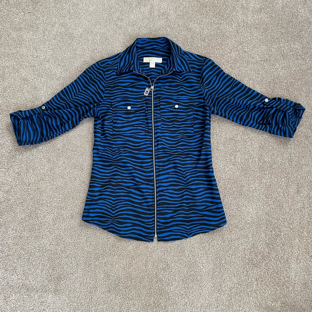 Michael Kors Blue & Black Blouse 💙🖤
